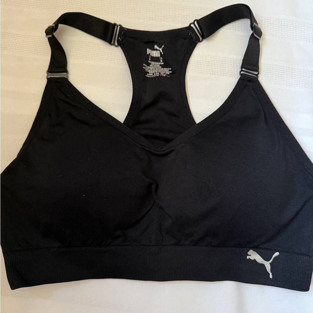 Puma Black Racerback Sports Bra | Size Medium | Two Bras Available